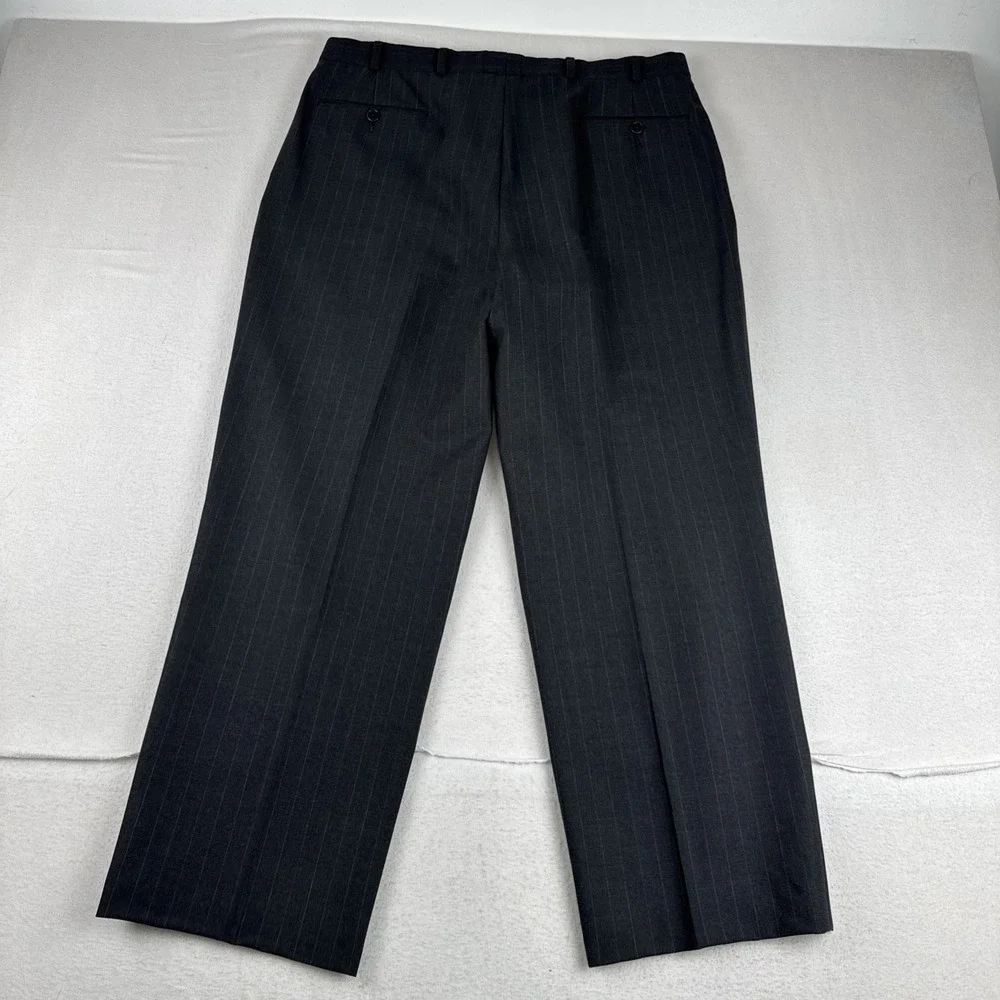Brooks Brothers Stretch Mens Gray Striped 2-Piece Suit 42R Pants Fit 34*28